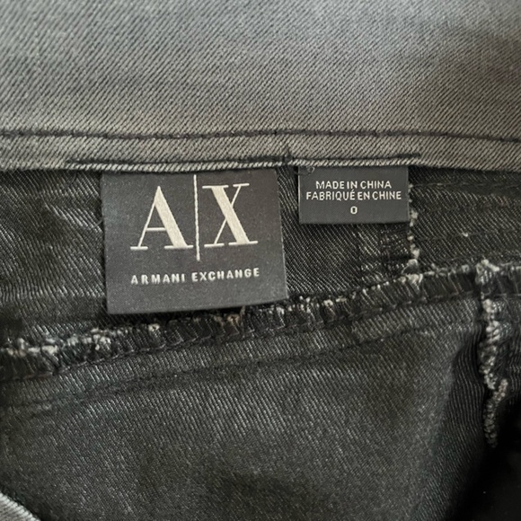 Armani Exchange Charcoal Distressed Mini Skirt Women’s Size 0 - Picture 9 of 14